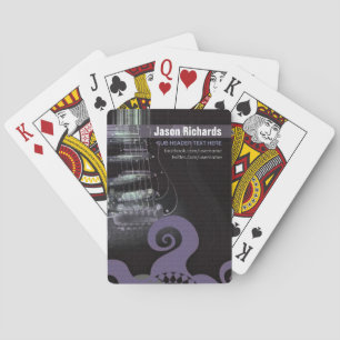 Baralho Guitar Art Purple+Black Music Promo Cards