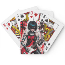 Guitarrista Feminina Ciberpunk