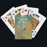 Baralho Gustav Klimt Flower Garden Cottage Nature<br><div class="desc">Uma bela pintura de jardim - esta é uma pintura clássica de Gustav Klimt,  chamada Jardim de Algodão,  ou Jardim Bauergarten,  1907,  que é um close up de um jardim floral,  uma pintura floral colorida.</div>