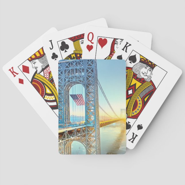 Baralho GWB connecting Fort Lee NJ and Manhattan NYPlus (Verso)