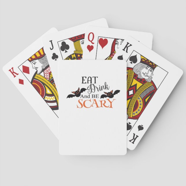 Baralho Halloween Bats Be Scary Funny Meme (Verso)