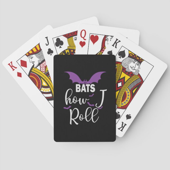 Baralho Halloween Bats How I Roll Birthday (Verso)