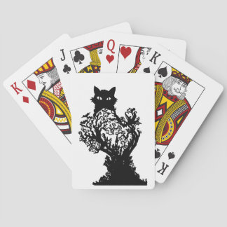 Baralho Halloween Cat Diorama com estrelas de castelo