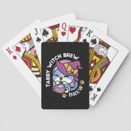 Baralho Halloween Tabby Cat – Witch Hat & Potion Art