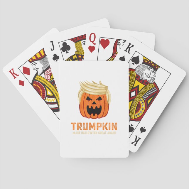 Baralho Halloween Trumpkin Engraçado - Slogan Parody Spook (Verso)