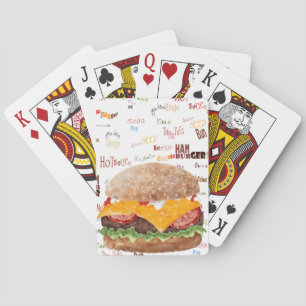 Baralho Hamburger com Queijo Fast Food BBQ Lanchonete