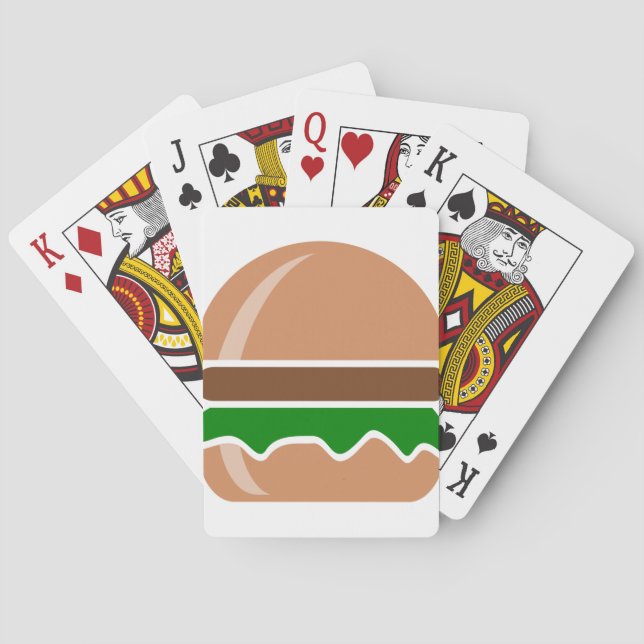 Baralho Hamburger comida rápida um sanduíche (Verso)