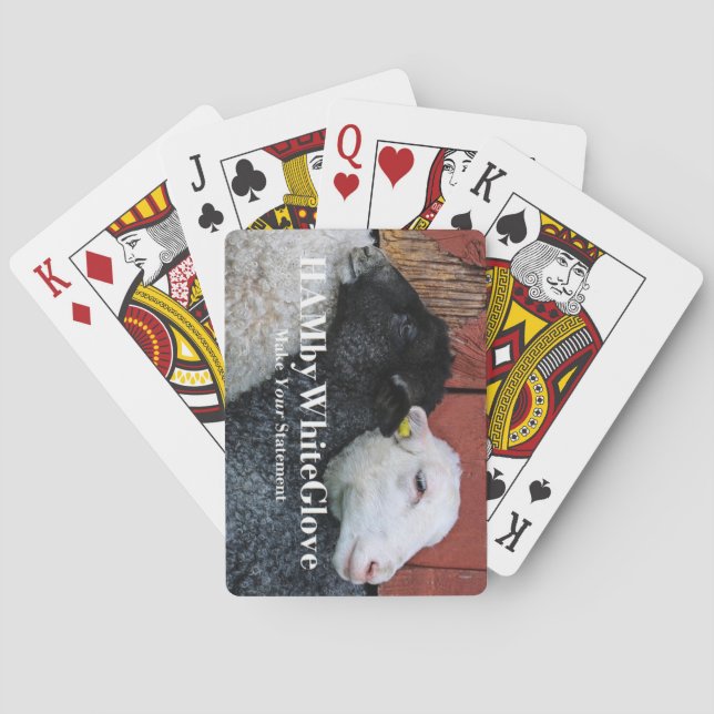 Baralho HAMbyWhiteGlove - Cartões de Reprodução - Preto e  (Verso)