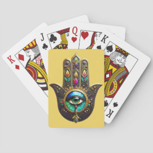 Baralho Hamsa Marrom Colorido Olho Terceiro Arco-íris