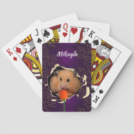 Baralho Hamster mascina furo em cartas de jogar