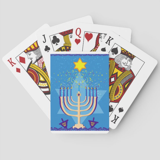 Baralho hanukkah menorah (Verso)
