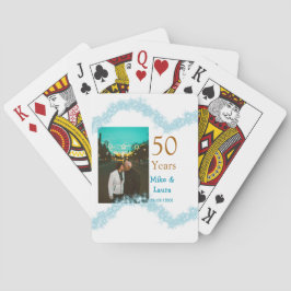 Baralho Happy 50th anniversary add couple name date weddin