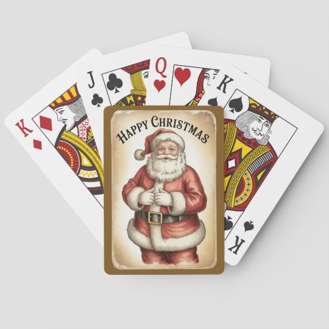 Baralho Happy Christmas Santa Poker Playing Cards (Verso)