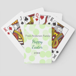 Baralho Happy Easter gray green polka dots family name