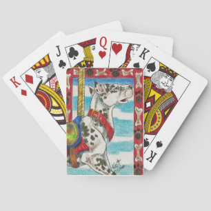 Baralho Harlequin Great Dane Dog Carousel Art