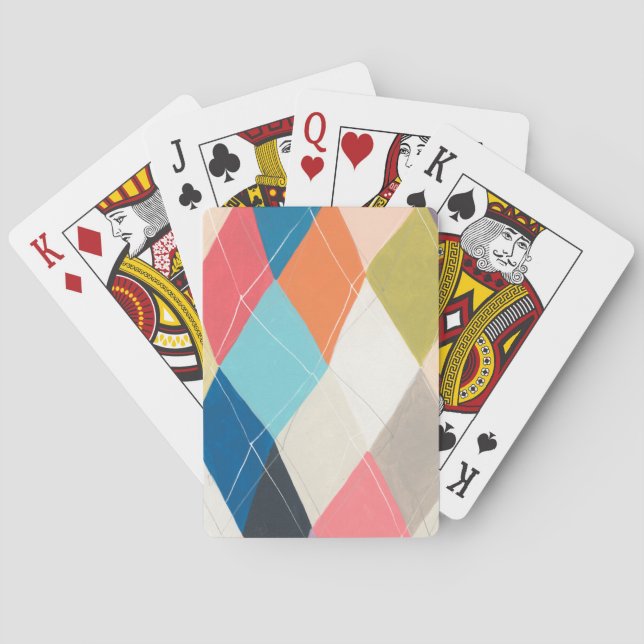 Baralho Harlequin Hopscotch - Padrão de Argyle (Verso)