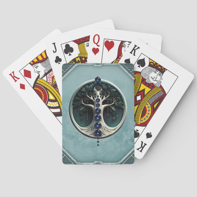 Baralho Harmonia na árvore mística da vida. (Verso)