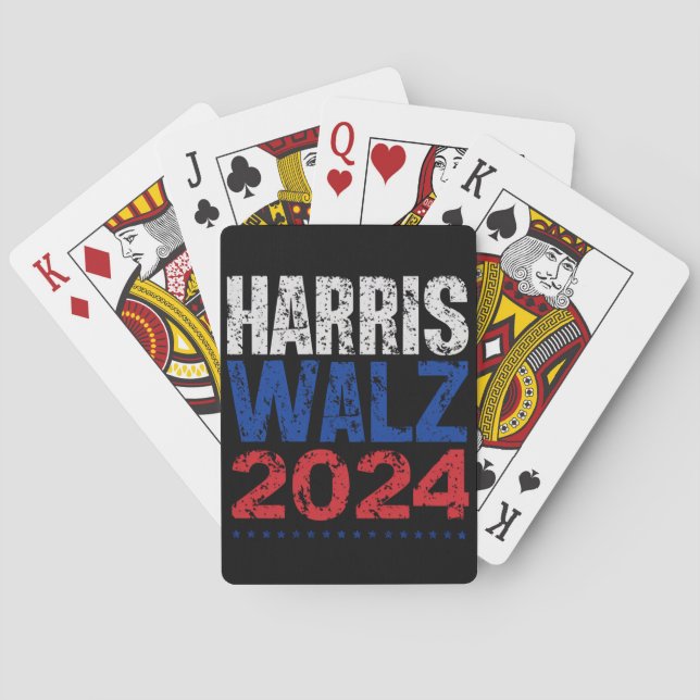 Baralho Harris Waltz 2024 Eleição Kamala Harris Tim Waltz (Verso)