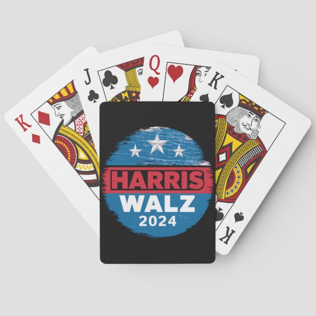 Baralho Harris Walz 2024 Eleição Kamala Harris Tim Waltz (Verso)