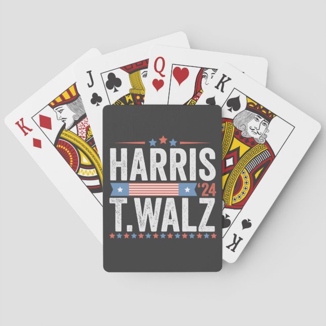 Baralho Harris Walz 2024 Eleição Kamala Tim Waltz (Verso)