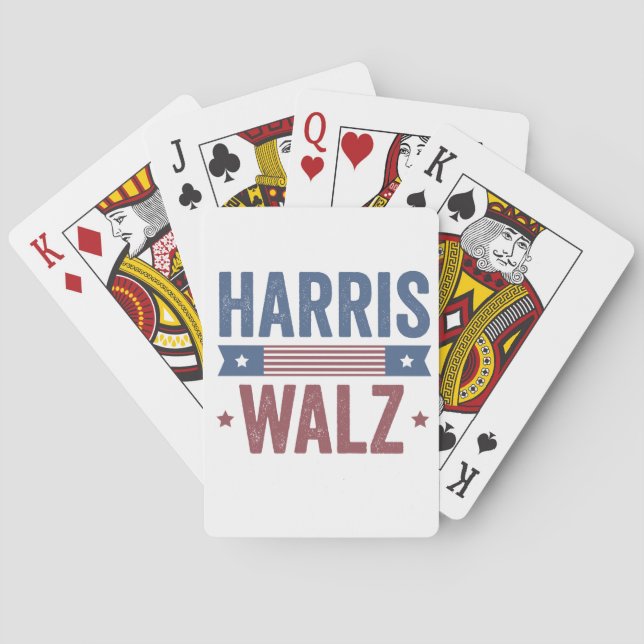 Baralho Harris Walz 2024 Eleição Kamala Tim Waltz América (Verso)