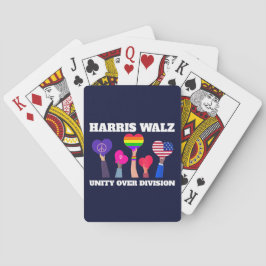 Baralho Harris Walz Unity Over Division LGBTQ Dark Blue