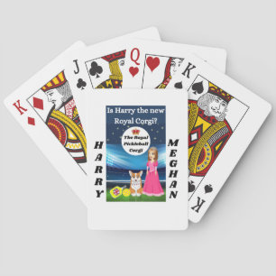 Baralho Harry e Meghan jogando cartas