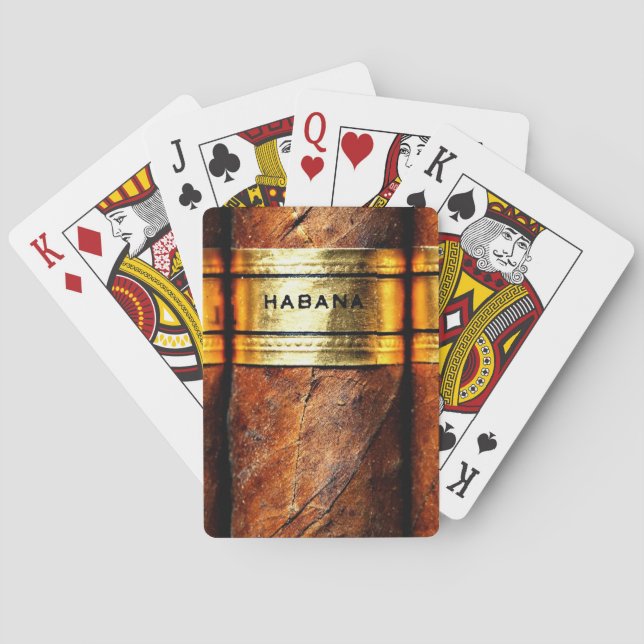 Baralho Havana Cigars Cigar Cuban Vip Dourado (Verso)