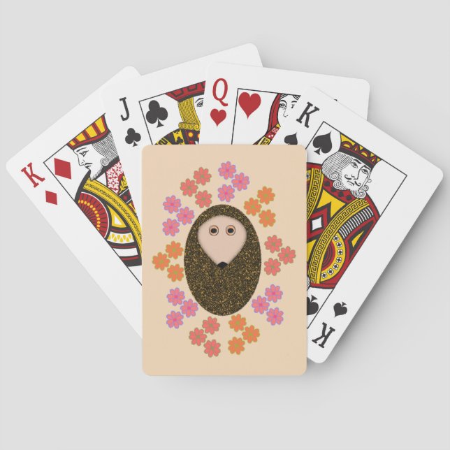 Baralho Hedgeogs e Flores Jogando cartas (Verso)