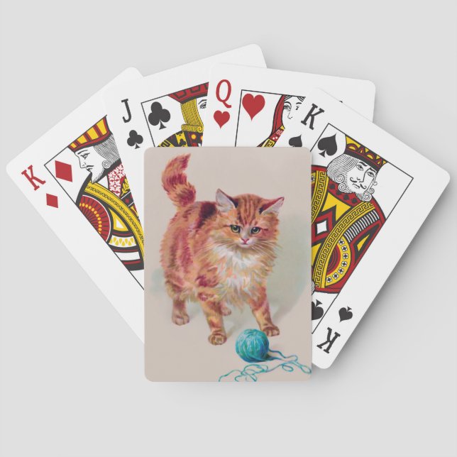 Baralho Helena Maguire Orange Cat com Blue Yarn (Verso)