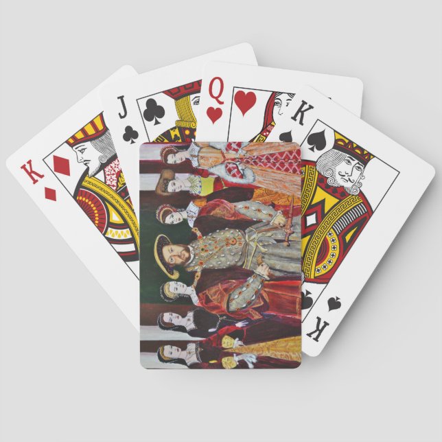 Baralho Henry O Oitavo e Suas Seis Esposas (Verso)