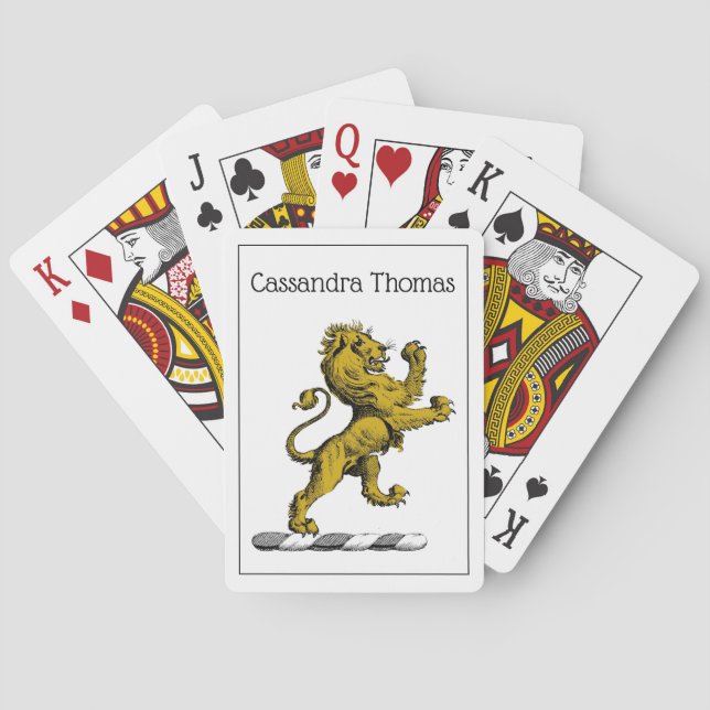 Baralho Heraldic Lion Standcrest Emblem C (Verso)