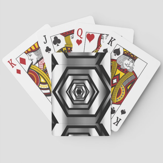Baralho Hexágono de aço inoxidável (Verso)