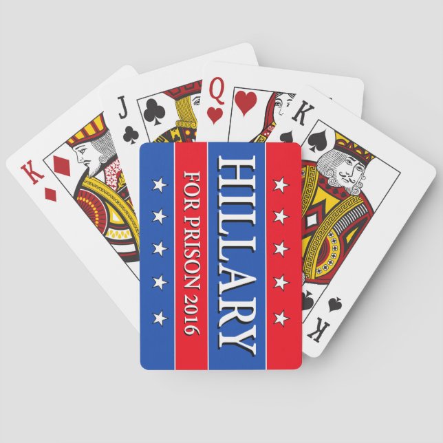 BARALHO "HILLARY PARA A PRISÃO 2016 " (Verso)