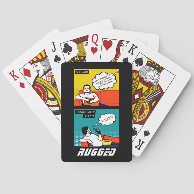 Baralho histórias em quadrinhos Geeks robustas de mel amar (Verso)