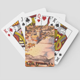 Baralho Historic Long Beach, California Boardwalk View