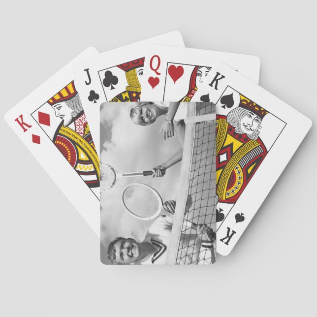 Baralho Homem e mulher que jogam o tênis (Verso)