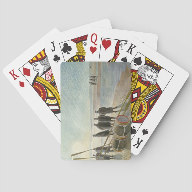 Baralho Homens na Praia (Trabalho Perigoso em Baixo Lado) (Verso)