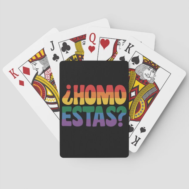 Baralho Homo Está Funny Espanhol Gay Ally LGBTQ (Verso)