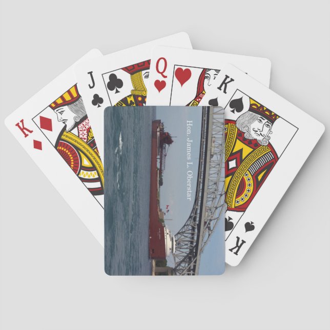 Baralho Hon James L. Oberstar Port Huron jogando cartas (Verso)