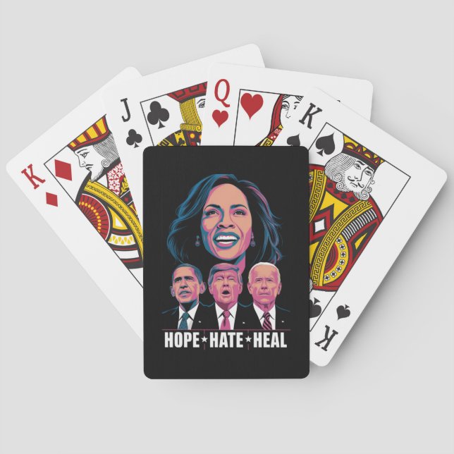 Baralho Hope Hate Heal Rise Kamala 2024 (Verso)