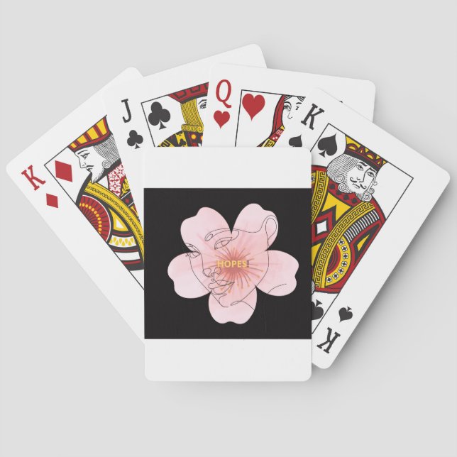 Baralho HOPES! – retrato floral minimalista (Verso)
