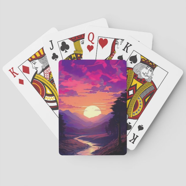 Baralho Horizontes Roxos Sobre O Vale Do Rio (Verso)