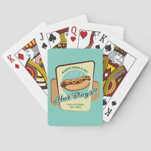 Baralho Hot Dog de Texto Personalizado