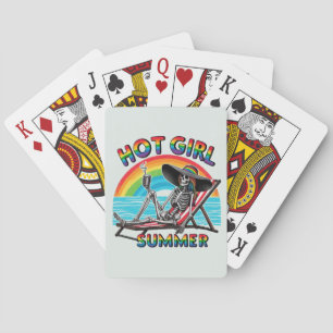 Baralho Hot Girl Summer Skeleton Retro Beach Design