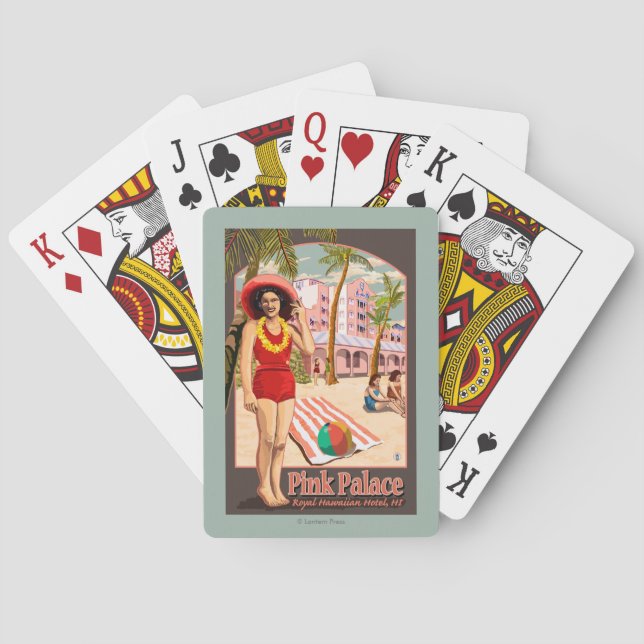 Baralho Hotel havaiano real em Havaí (Verso)