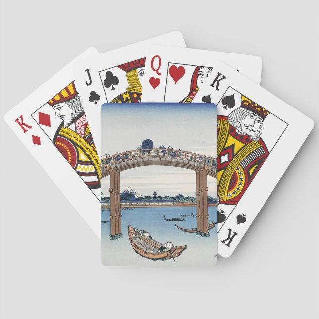Baralho Housai Monte Fuji visto de baixo da ponte masculin (Verso)
