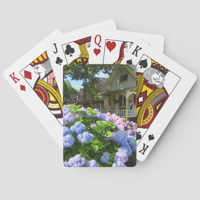 Baralho Hydrangeas Azuis e Rosa - Vineyard de Martha (Verso)