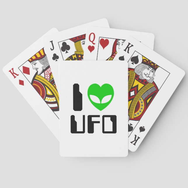 Baralho I Alienígena Heart UFO (Verso)
