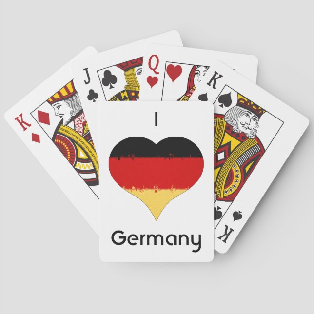 Baralho I Heart Germany Flag (Verso)